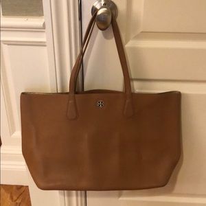 Tory Burch pebbled leather tote - beige